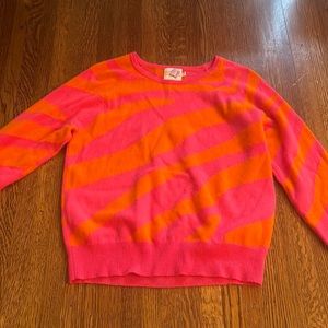 Neon pink and orange cashmere sweater